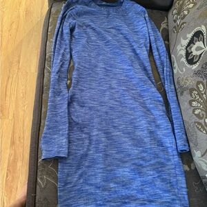lululemon athletica Heathered Blue Long Sleeve Dress
